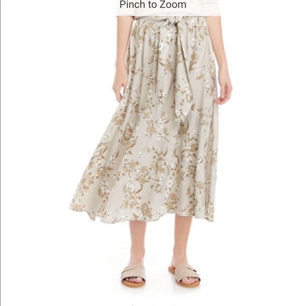Floral midi skirt